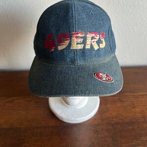 Vintage San Francisco 49ers Denim Snap Back Cap Sports Memorabilia Football